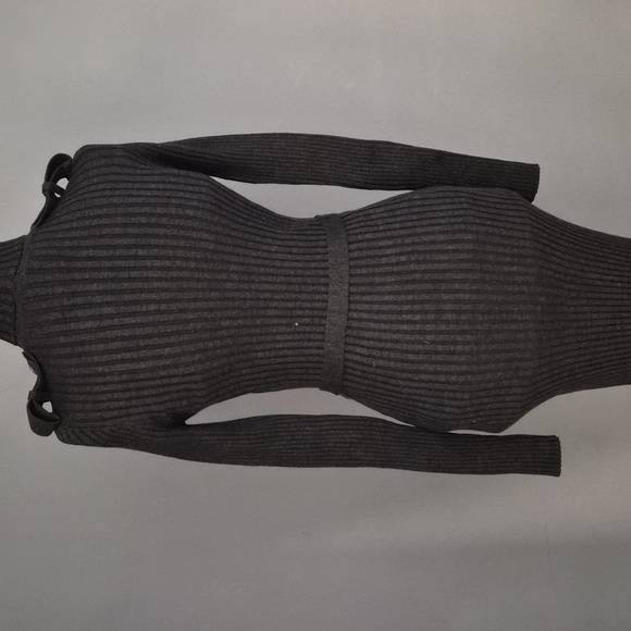 Wilford Grey Ribbed Turtleneck Sweater Dress - Picture 4 of 6